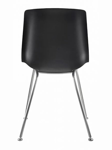 Tulip Stuhl von Naver Collection - Gebürsteter rostfreier Stahl / Schwarz gebeizt - Jacobsen Plus