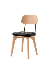 Utility Chair V Oak natural Bellagio Black 7925 von Stellar Works