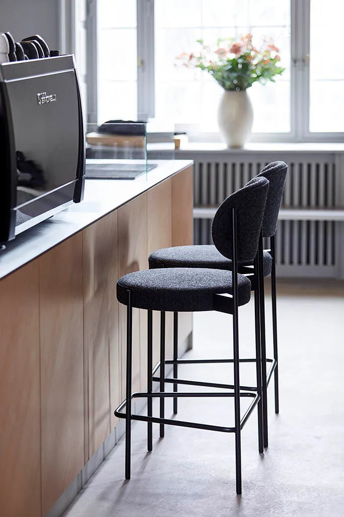 Serie 430 barstol, sort af Verner Panton - 6 - Jacobsen Plus