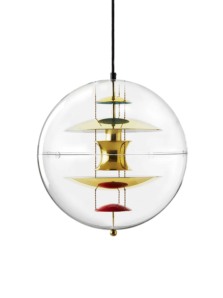 Globe, Brass Finish Pendelleuchte Ø40 von Verner Panton - 1 - Jacobsen Plus