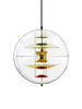 Globe, Brass Finish Pendelleuchte Ø40 von Verner Panton