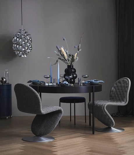 Serie 430 Tisch, Schwarz von Verner Panton - Ø120 cm - Jacobsen Plus