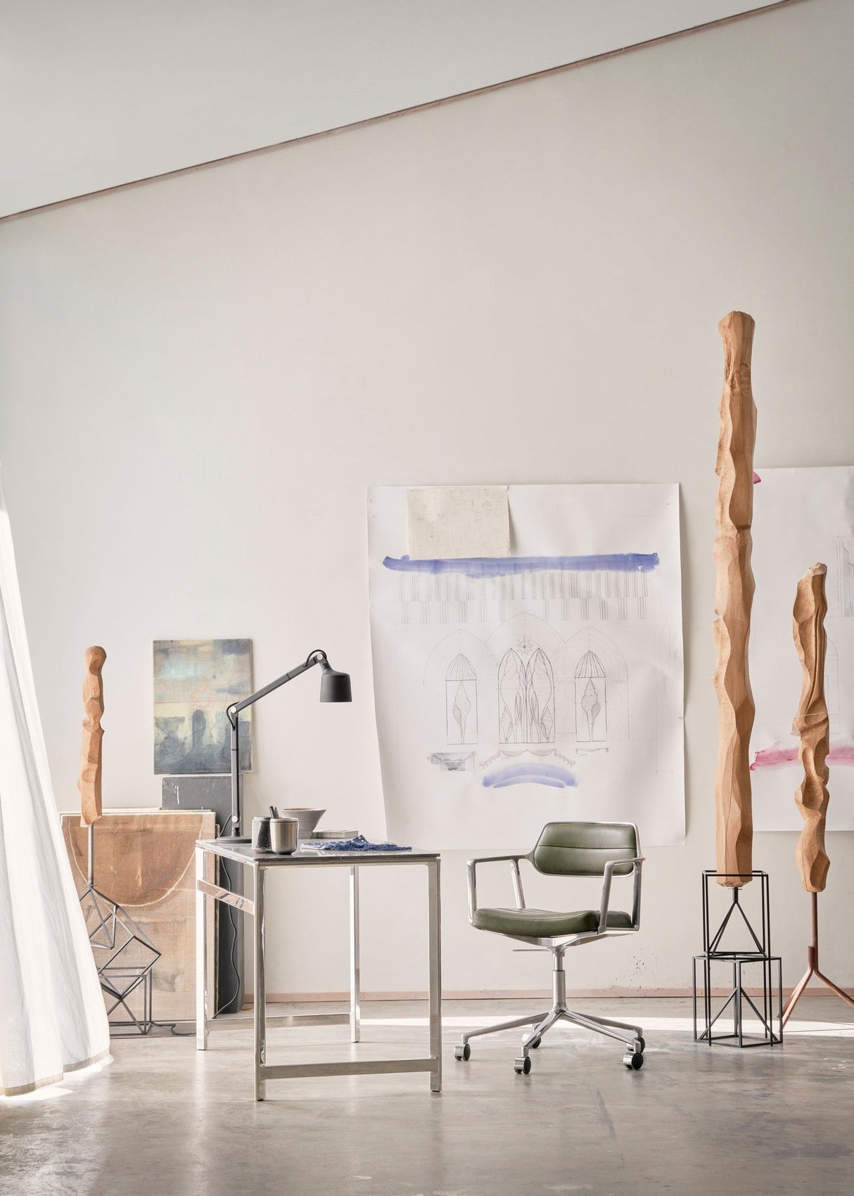 VIPP453 Swivel+ Chair, bosco Grün Leder von Vipp - 2 - Jacobsen Plus