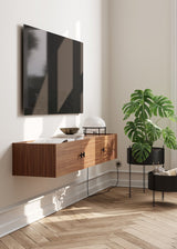 Array Low Sideboard, wandmontiert von Woud - 1 - Jacobsen Plus