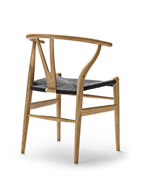 Wishbone Chair CH24, Eiche Oli mit schwarzem Geflecht von Hans J. Wegner - 3 - Jacobsen Plus