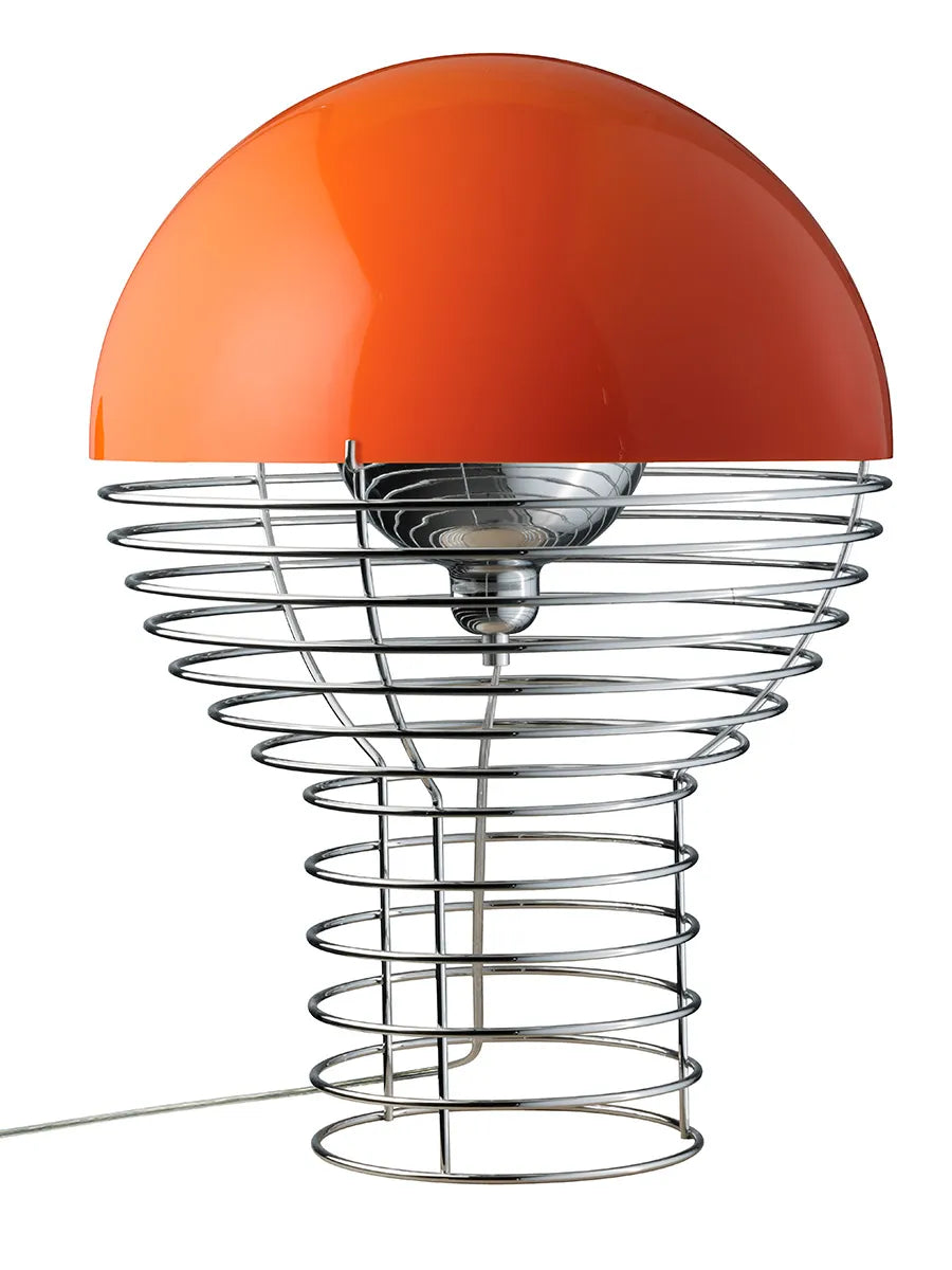 Wire bordlampe, Ø40 af Verner Panton - Orange Ø: 40 cm - Jacobsen Plus