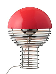 Wire Tischleuchte Ø30, Rot von Verner Panton