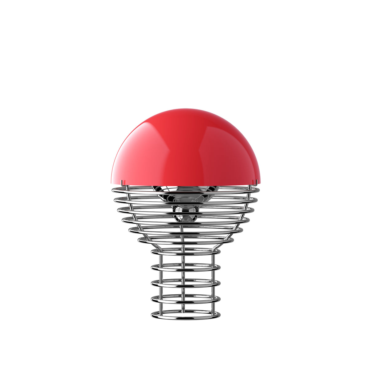 Wire portable bordlampe, Ø18 af Verner Panton - Rød - Jacobsen Plus