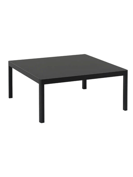 Workshop Coffee Table von Muuto - 86 x 86 cm / Schwarzes Linoleum – Schwarze Eiche - Jacobsen Plus