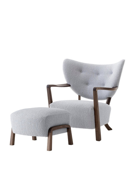 Wulff Sessel inkl. Hocker - Karandash 005 Lounge Set von &Tradition - Walnuss - Jacobsen Plus
