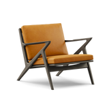 Z Chair, sortlakeret eg fra DK3 - Sortlakeret eg - Cognac Pelle læder - Jacobsen Plus