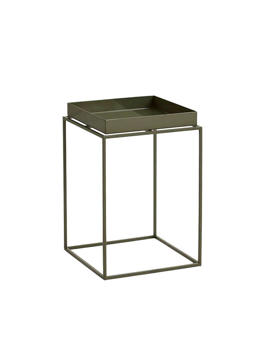Tray Table Small Hoch 30x30 von HAY - Olivgrün - Jacobsen Plus