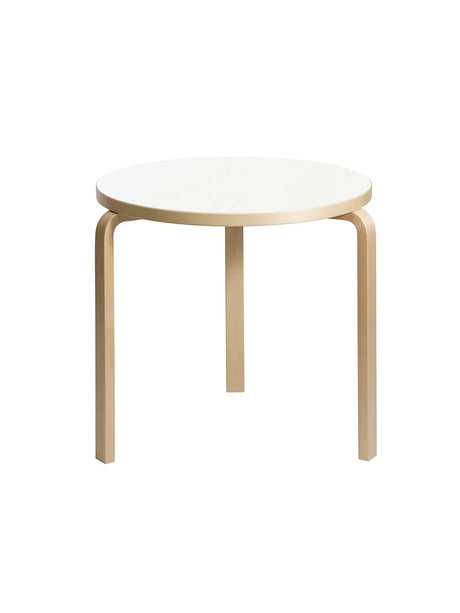 Aalto Table Round 90B, Ø75 cm von Artek - Weißes Laminat - Jacobsen Plus