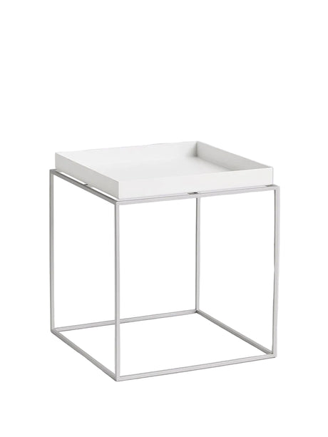 Tray Table Medium 40x40, silikonbeschichtete Stahlbase von HAY - Schokolade (Hochglanz) - Jacobsen Plus