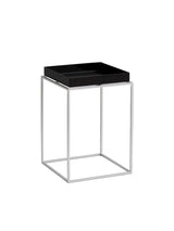 Tray Table Small Hoch 30x30, silikonbeschichtete Stahlbase von HAY - Schwarz - Jacobsen Plus