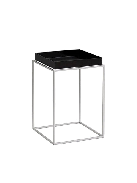 Tray Table Small Hoch 30x30, silikonbeschichtete Stahlbase von HAY - Schwarz - Jacobsen Plus