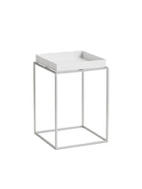 Tray Table Small Hoch 30x30, silikonbeschichtete Stahlbase von HAY - Weiß - Jacobsen Plus