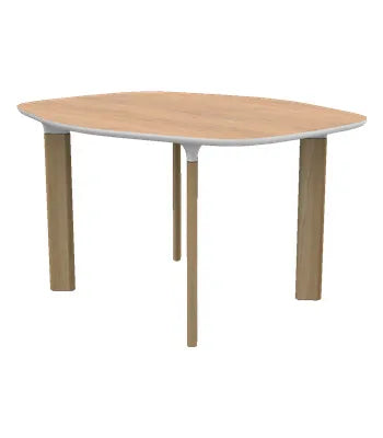 Analog Bord JH43 von Fritz Hansen - Eg-Furnier / Weiß / Eg - Jacobsen Plus