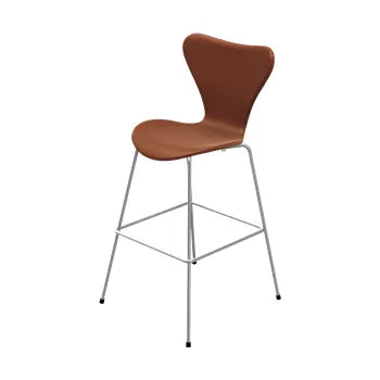 3197 Høj Barstol af Arne Jacobsen - Fuldpolstret / Grace læder / Valnød - Jacobsen Plus