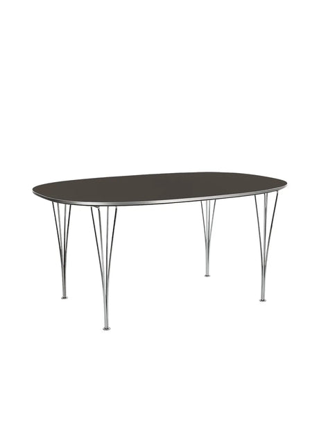 Piet Hein B614 Superellipse Esstisch, 240 x 120 cm von Fritz Hansen - Grey Bromo m. Alukant (Spezialfarbe) - Jacobsen Plus