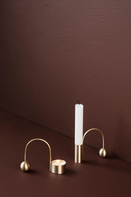 Balance Kerzenhalter von Ferm Living - Messing - Jacobsen Plus