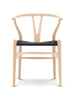 Wishbone Chair CH24, Buche Seife mit schwarzem Geflecht von Hans J. Wegner