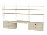 Kontor, bundle F fra String - Beige - ask - Jacobsen Plus