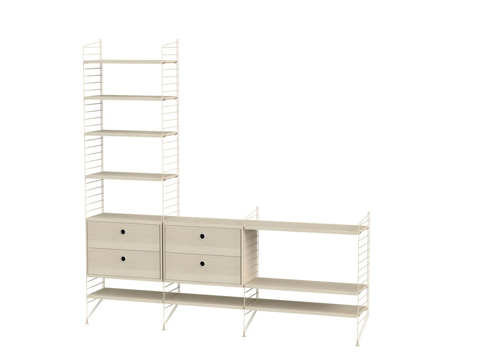 Reol, Living room J fra String - Beige - ask - Jacobsen Plus