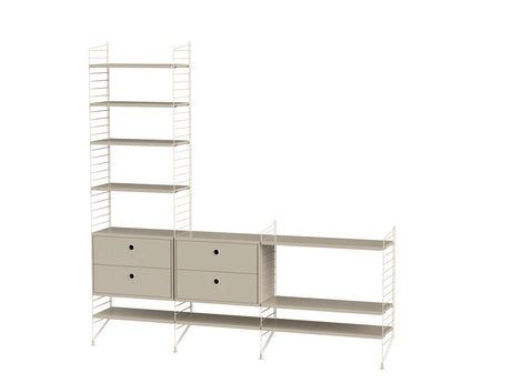 Regal, Living room J fra String - Beige - Beige - Jacobsen Plus