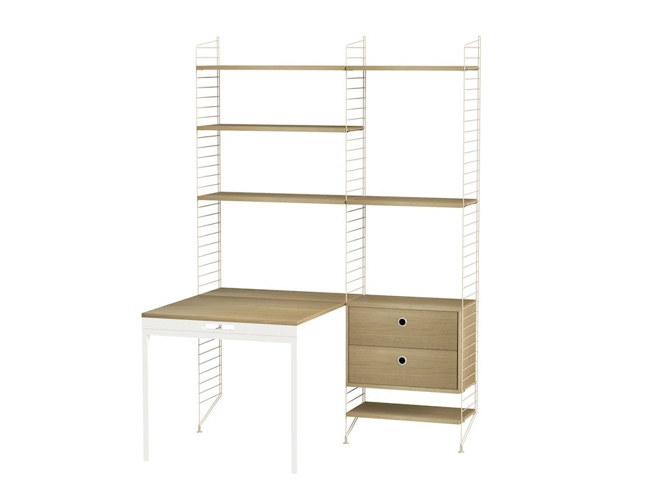 Büro, Bundle E von String - Beige - Eiche - Jacobsen Plus