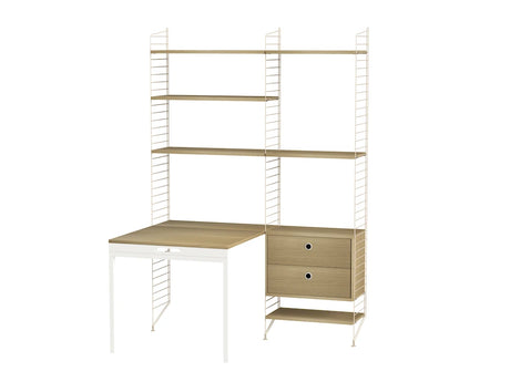 Büro, Bundle E von String - Beige - Eiche - Jacobsen Plus