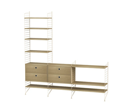 Regal, Living room J fra String - Beige - Eiche - Jacobsen Plus