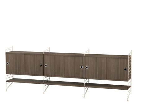 Regal, Living Room F von String - Beige - Walnuss - Jacobsen Plus