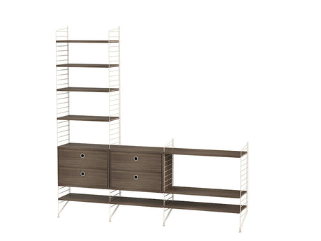 Regal, Living room J fra String - Beige - Walnuss - Jacobsen Plus
