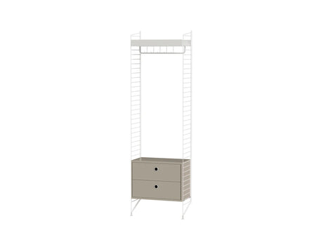 Hallway M, entréreol fra String Furniture - Beige - hvid - Jacobsen Plus