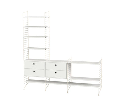 Regal, Living room J fra String - Beige - Weiß - Jacobsen Plus