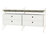 Soveværelse, bundle G fra String - Beige - hvid - Jacobsen Plus