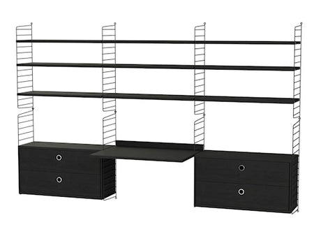 Kontor, bundle F fra String - Sort - sort ask - Jacobsen Plus