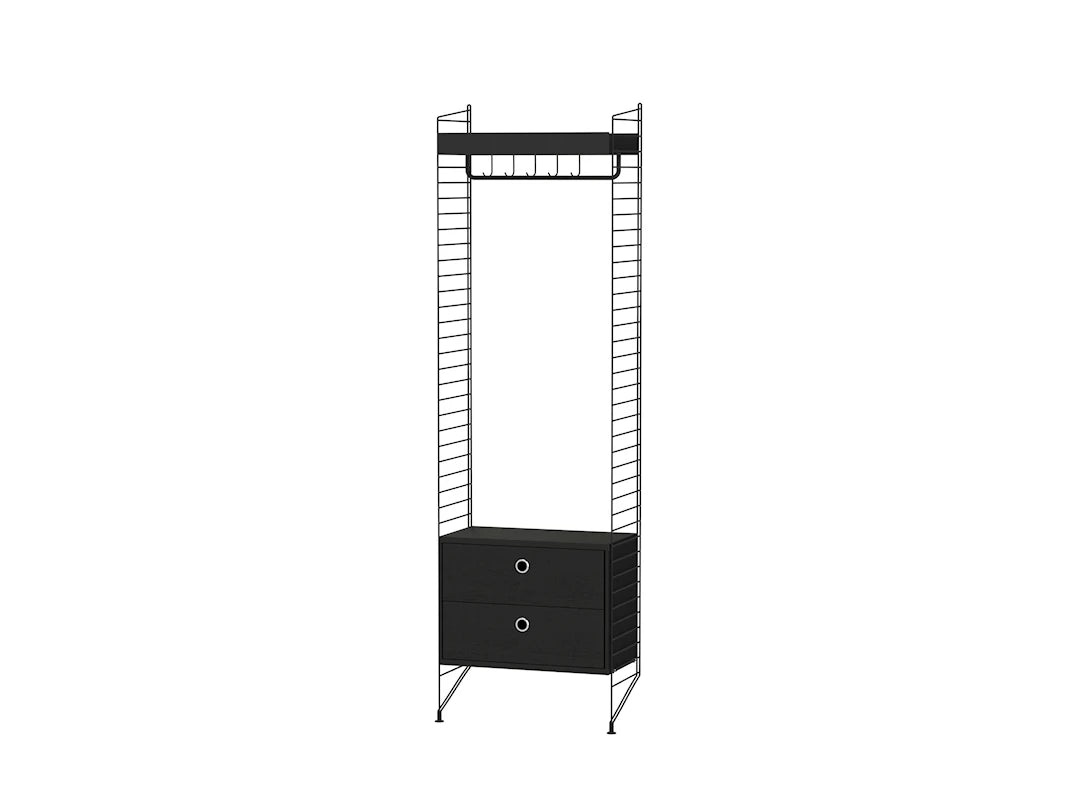 Hallway M, entréreol fra String Furniture - Sort - sort ask - Jacobsen Plus