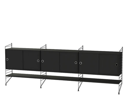 Regal, Living Room F von String - Schwarz - schwarz Esche - Jacobsen Plus