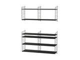 Reol, Living room N fra String - Sort - sort ask - Jacobsen Plus