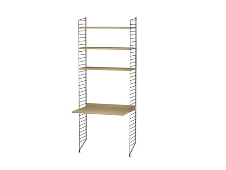 Büro, Bundle A von String - Schwarz - Eiche - Jacobsen Plus