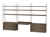 Kontor, bundle F fra String - Sort - valnød - Jacobsen Plus