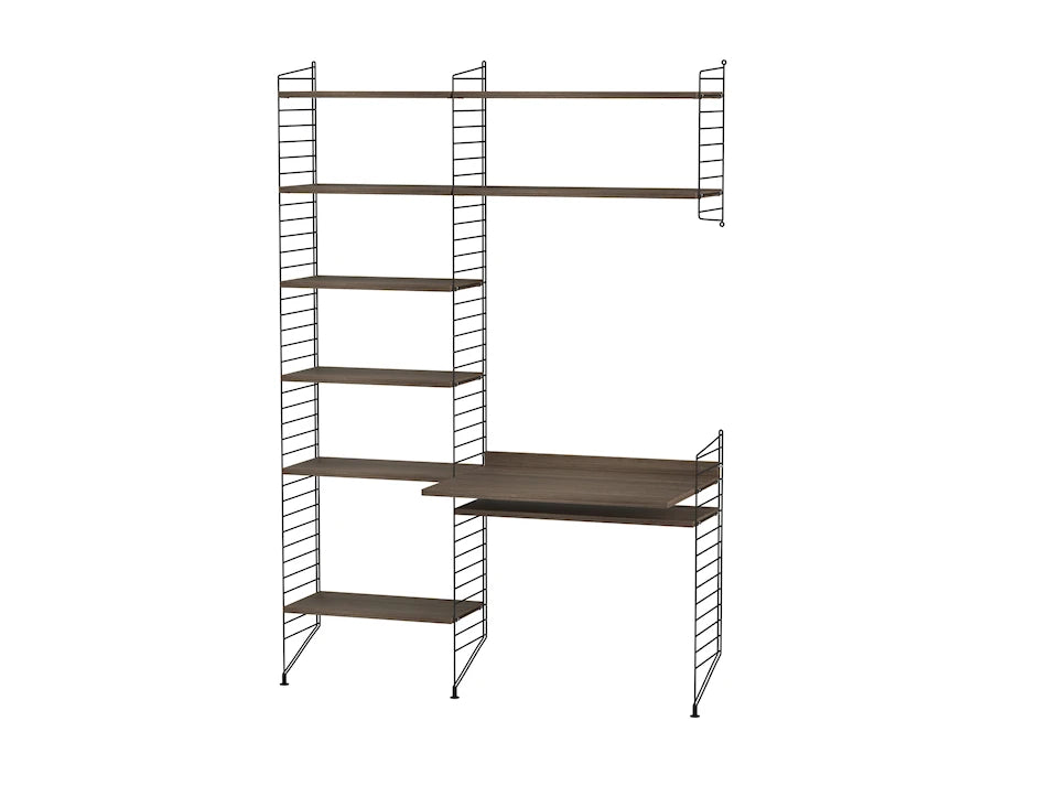 Kontor, bundle G fra String - Sort - valnød - Jacobsen Plus