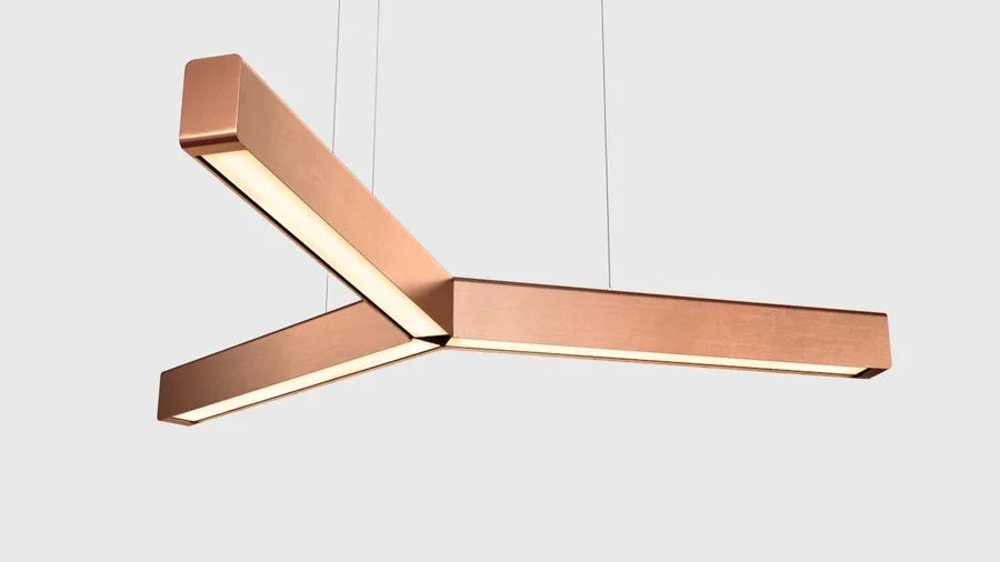 Y Model Pendelleuchte von Anour - Gebürstetes Kupfer - Jacobsen Plus