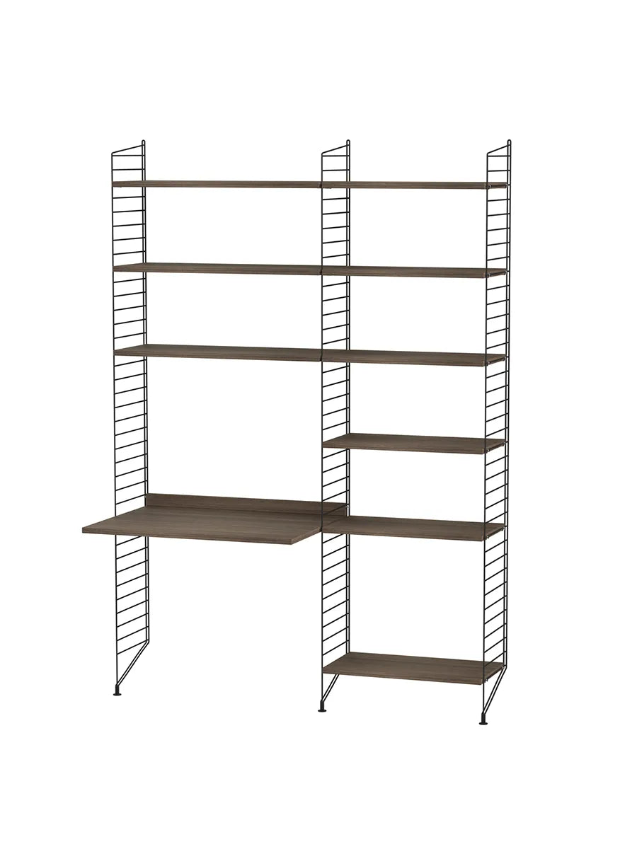 Kontor, bundle B fra String - Sort - valnød - Jacobsen Plus