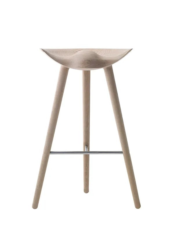 ML42 Barstol 77 cm fra Audo Copenhagen - Eg - stål - Jacobsen Plus