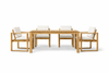 Bodil Kjær Gartenmöbelset in Teak mit 1 Gartentisch und 4 Gartenstühlen inkl. Kissen von Carl Hansen & Søn