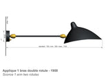 Big Wall Lamp m/1 Arm, 2 Rotula von Serge Mouille - 2 - Jacobsen Plus