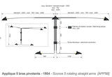 Big Wall Lamp w/5 Rotating Straight Arms af Serge Mouille - 2 - Jacobsen Plus